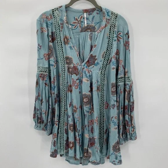 Free People Just the Two of Us Floral Boho Dress/Tunic Xsmall - Picture 3 of 9